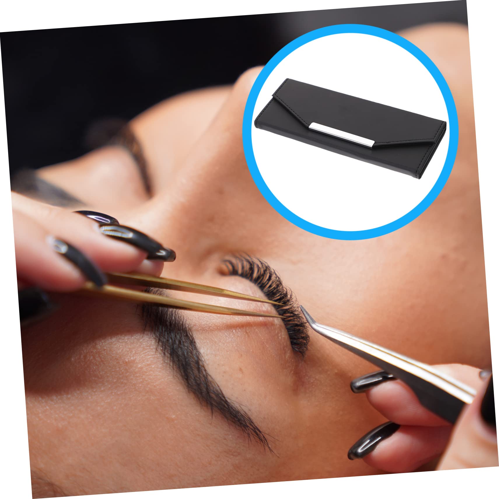 Eyelash Tweezers Storage Case - Makeup Tools Organizer for Salon & Travel