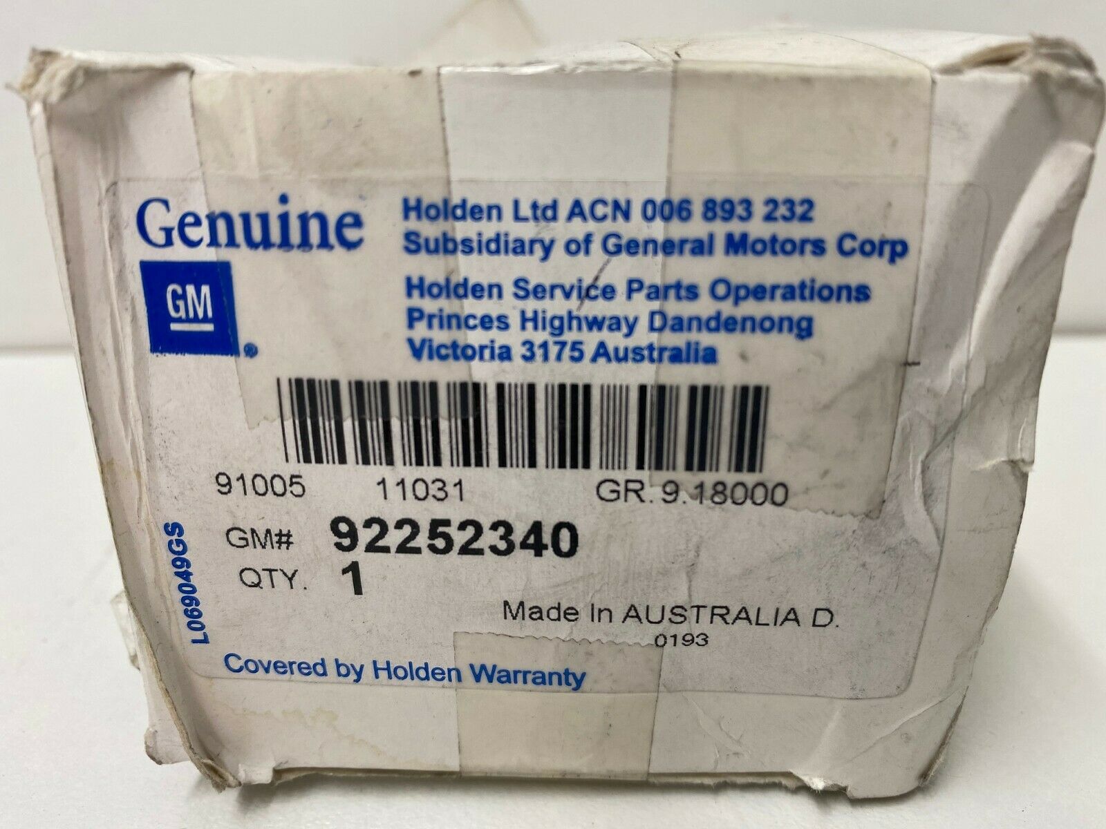 Genuine Holden Commodore Air Conditioning Belt Tensioner Part #92252340 - Perfect for AC System Repair & Maintenance