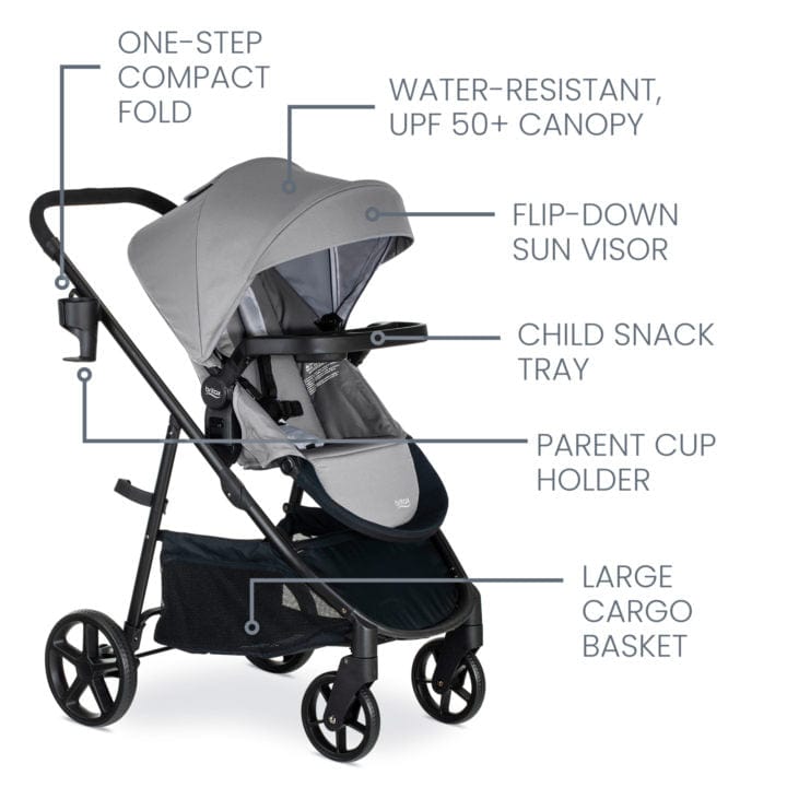 Britax Willow Brook Travel System - Lightweight Stroller & Infant Car Seat Combo for Safe & Convenient Travel | Perfect for Newborns, Toddlers & On-the-Go Families