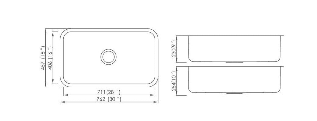 Premium Stainless Steel Kitchen Sink 16 Gauge 33x22 Inch - Undermount Single Bowl Sink with Soundproof Padding & Modern Design for Home, Restaurant, and Commercial Use