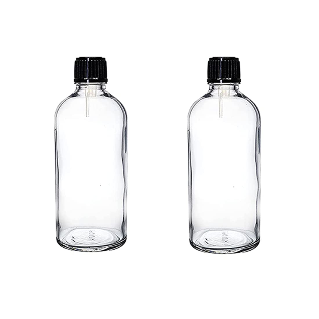 PHARCOS 100ml Essential Oil Glass Bottles with Black Cap & Euro Dropper - Leak Proof, Reusable for DIY Perfume, Aromatherapy, Skincare - Durable & Easy to Fill (Pack of 3) - Perfect for Home Spa, Travel & Gift Giving