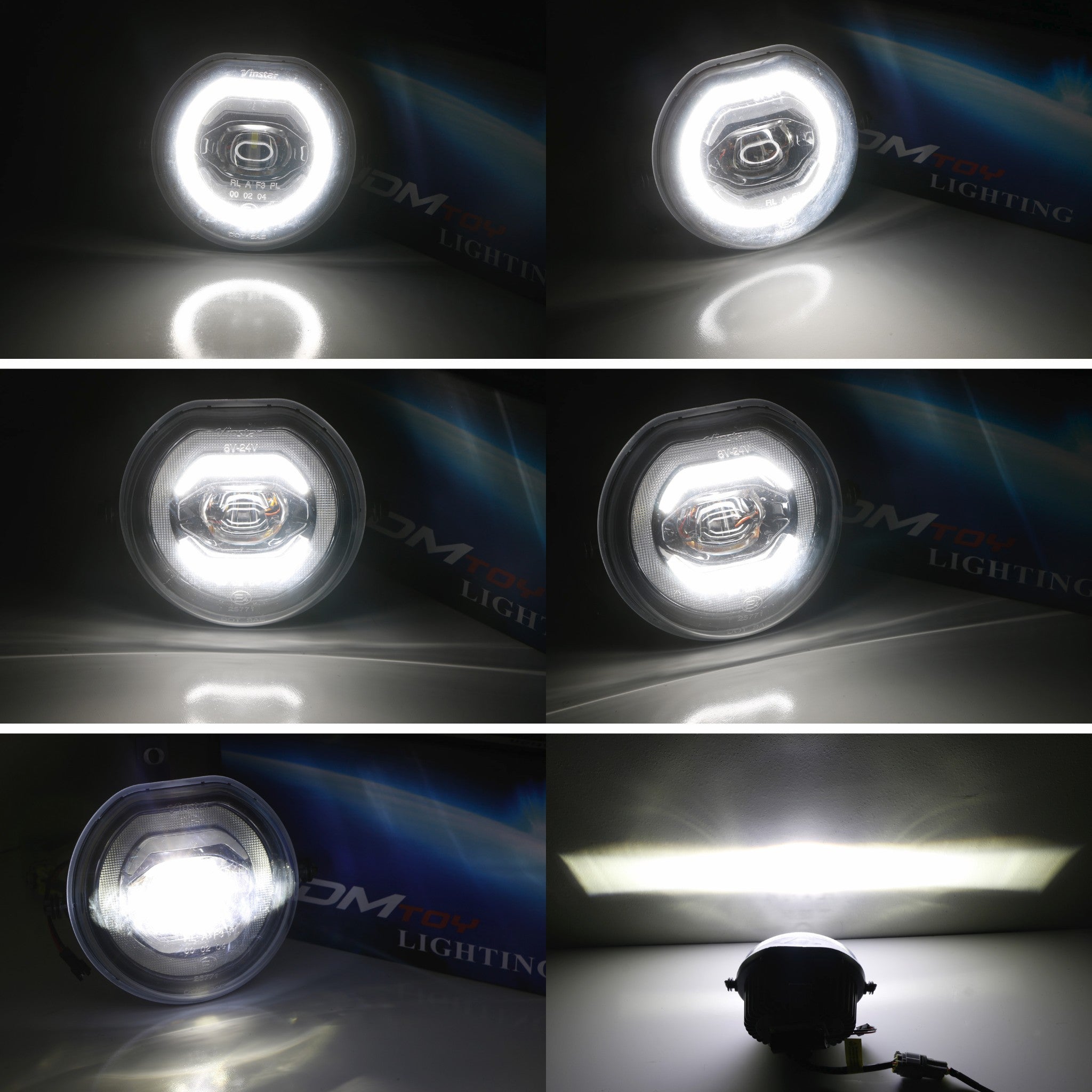 30W Full LED Halo Ring DRL Parking Fog Light Kit for 2015+ 3rd Gen MINI Cooper - Upgrade Headlights for Enhanced Visibility & Style