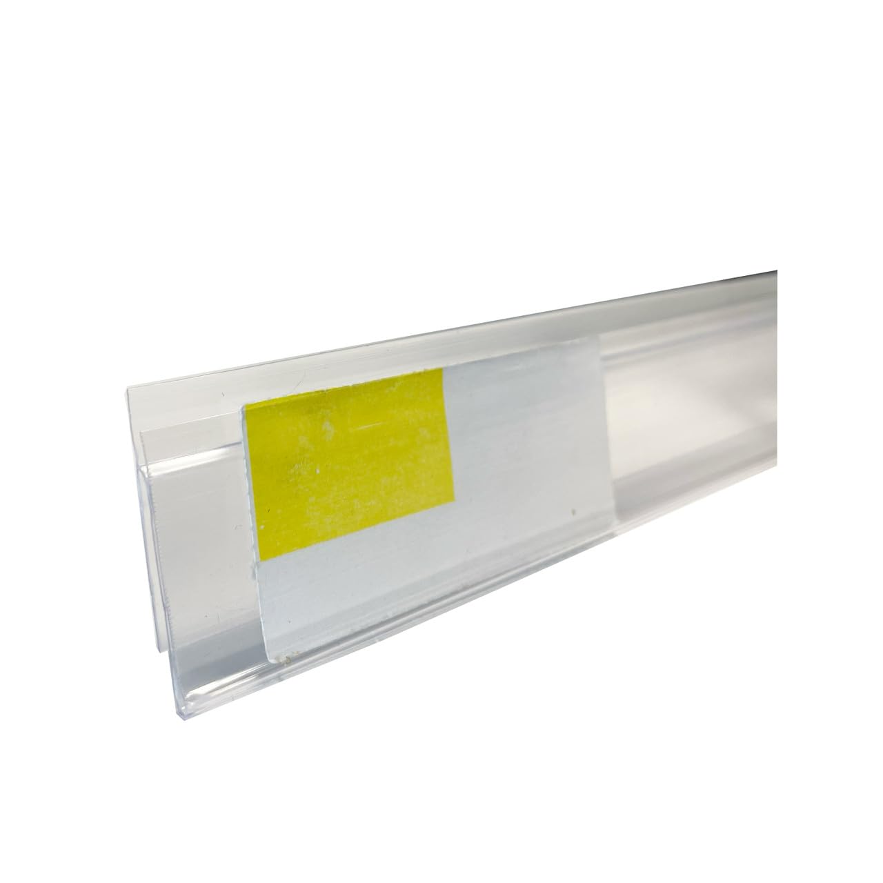 Wire Shelf Label Holders with Promo Grip - 4 Feet Metro Shelf Tags for Retail Displays (20 Pack, Black) - Perfect for Supermarkets, Warehouses & Clothing Stores