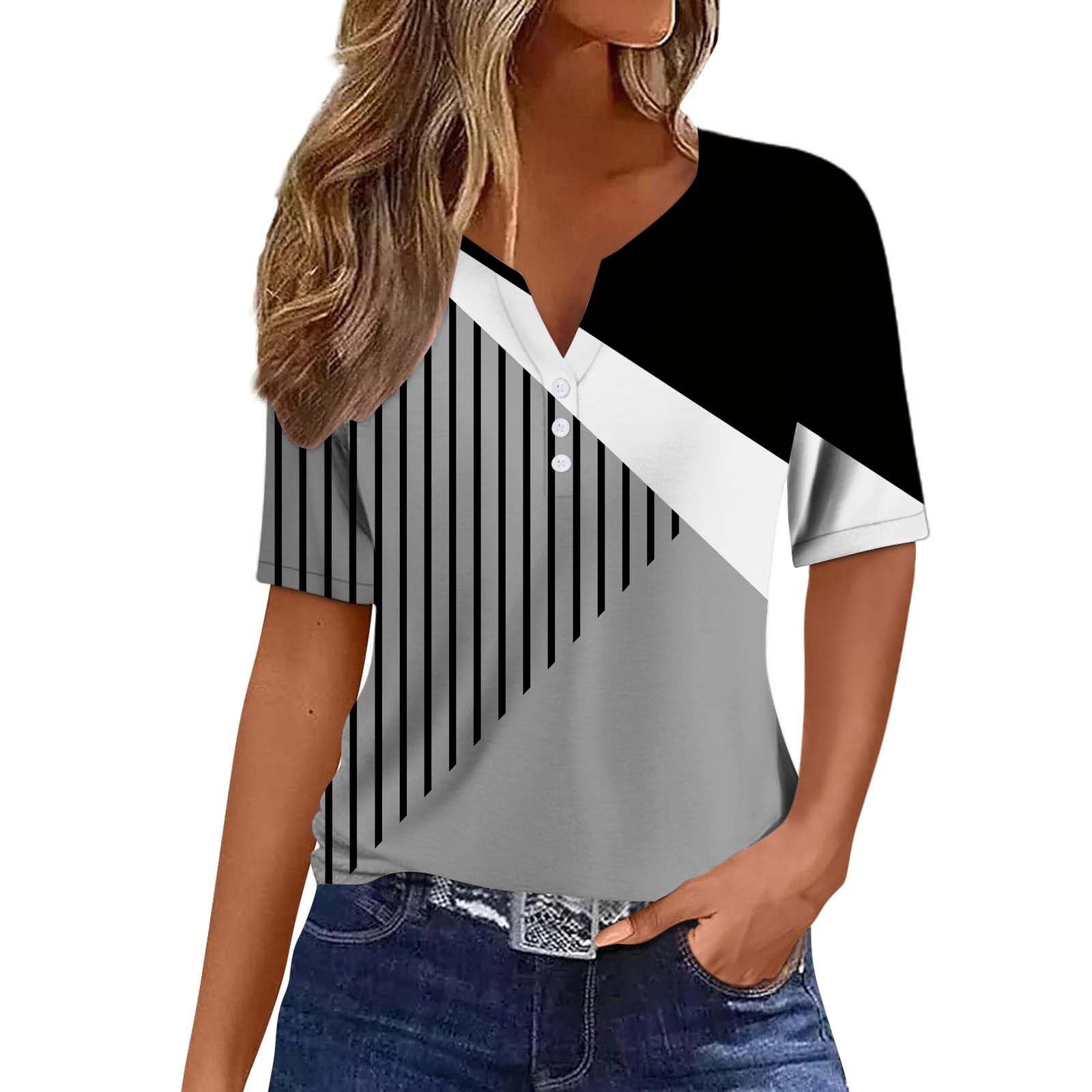 2024 Women's Summer Tops - Plus Size Short Sleeve Blouses & Lace Pleated Tunic Shirts for Casual Wear, Beach Outfits & Summer Vacations