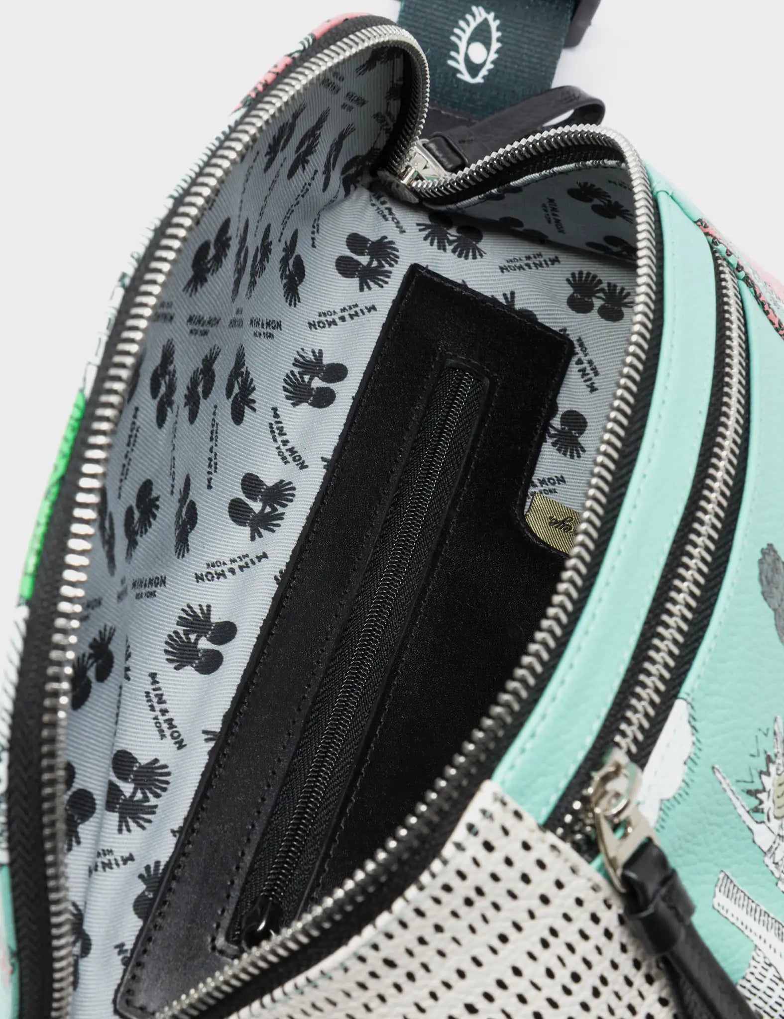 Premium Harold Fanny Pack - Oceanic Leather with Hairy Harold Print - Stylish Waist Bag for Travel, Hiking & Outdoor Adventures