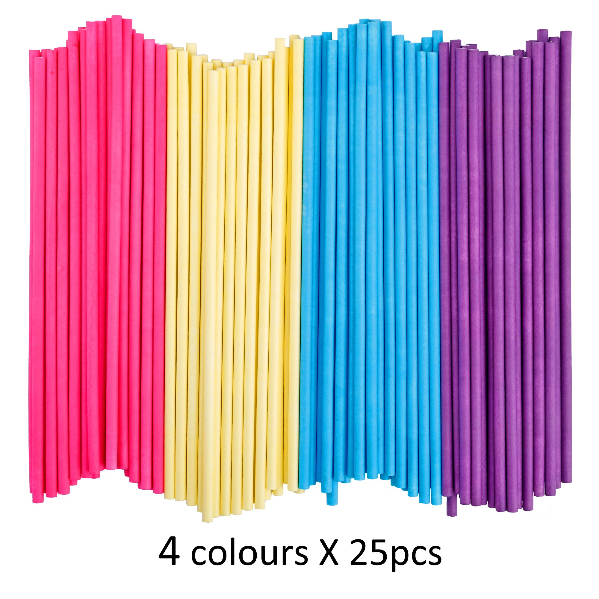 300 Pcs Cake Pop Making Kit - 100 Cake Pop Sticks, 100 Cake Pop Bags & 100 Gold Ties for Baking, Party Favors, Wedding Desserts & DIY Treats