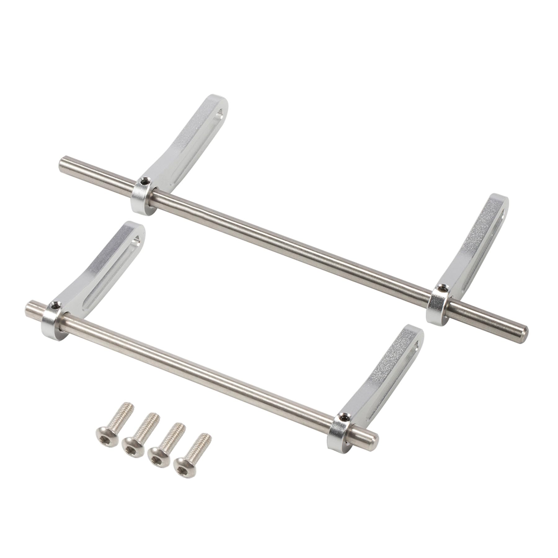 AMK Adjustable 1/10 Scale Metal Bumper Set - Front & Rear Upgrade for RC Crawler Axial SCX10, Element Enduro, Gen7, Gen8, TRX6, TRX4 - Durable Off-Road Protection (Silver) - Perfect for Rock Crawling & Trail Adventures