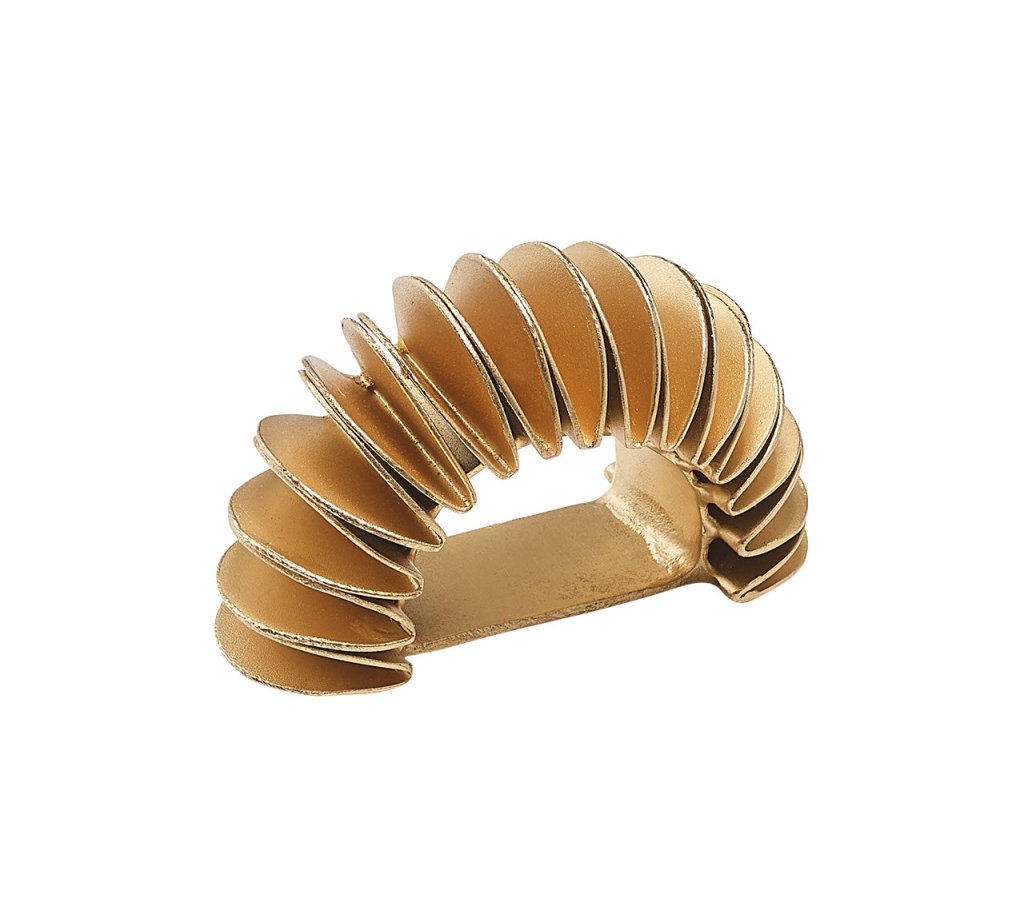 Elegant Demilune Napkin Rings Set of 4 - Perfect for Wedding, Dinner Party & Holiday Table Decor