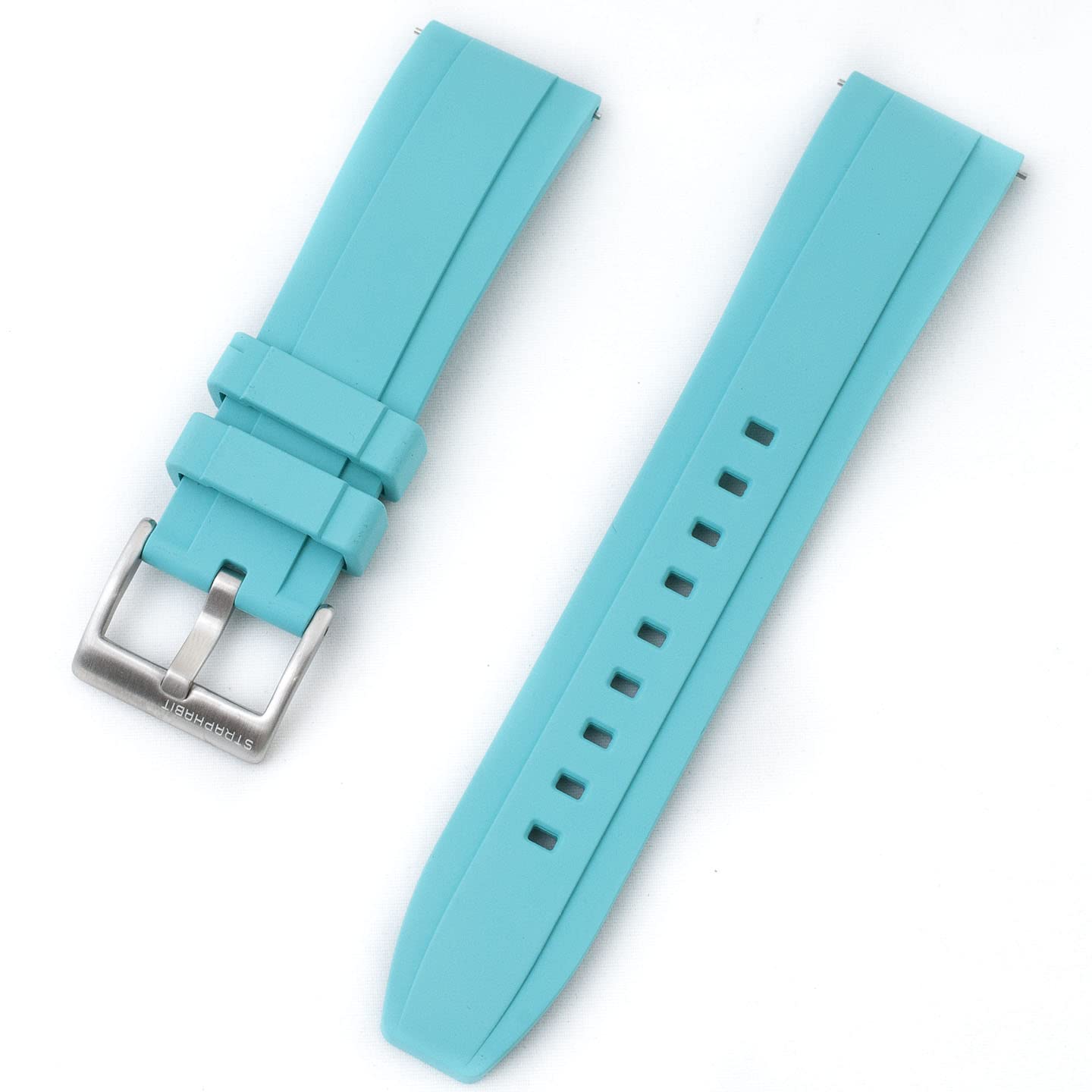 Quick Release FKM Rubber Watch Strap Band - 20mm 22mm 24mm - Durable & Comfortable for Sports, Swimming & Everyday Wear