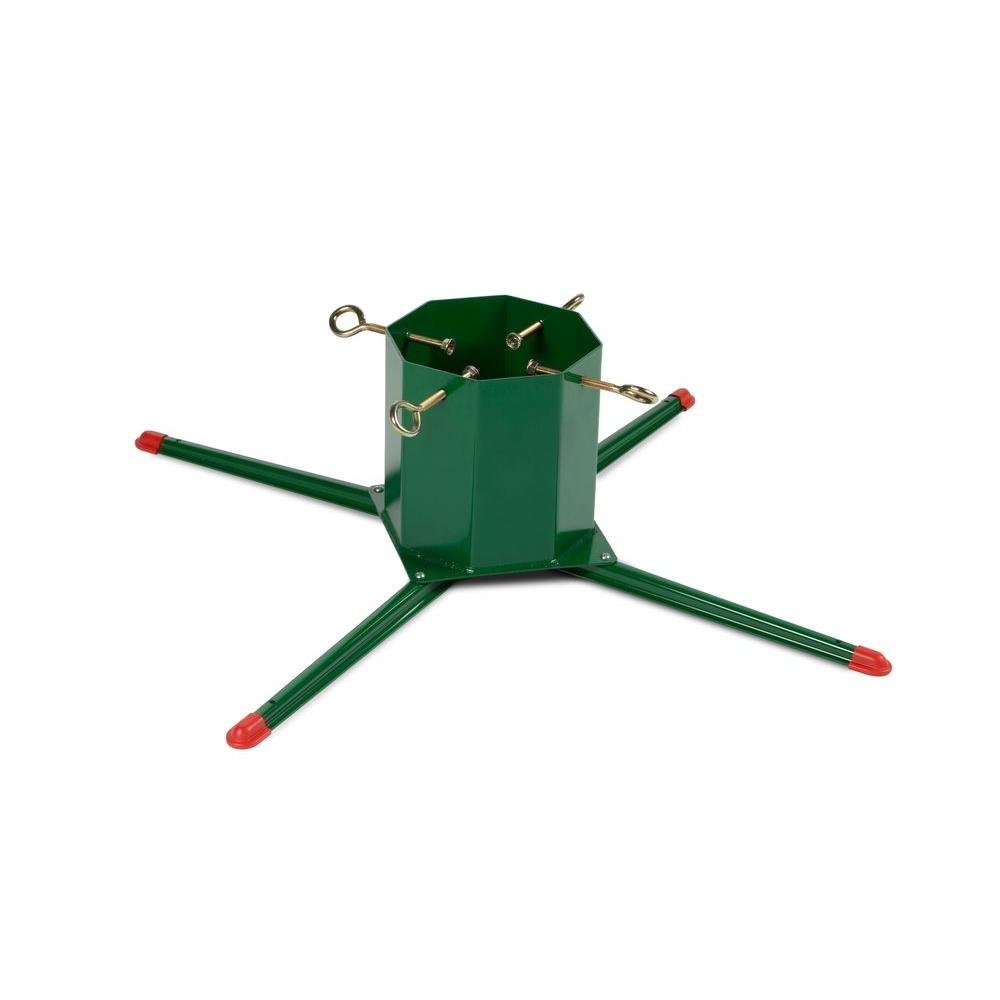 Heavy Duty Welded Christmas Tree Stand for Real Trees Up to 14 Feet - Sturdy Metal Jack Post Base for Large Live Christmas Trees - Perfect for Home, Church & Holiday Decorations