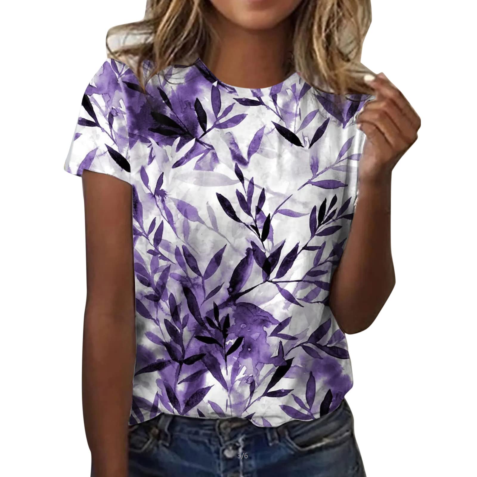 Trendy Plus Size Women's Short Sleeve V-Neck Printed T-Shirt - Casual Summer Blouse for Everyday Wear, Work & Outfits | MOKINGTOP
