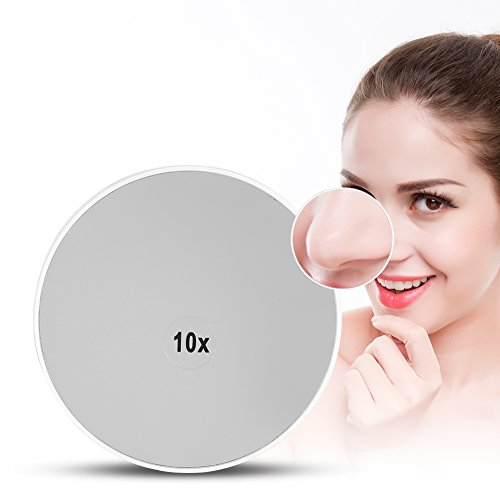 10X Magnifying Makeup Mirror with LED Lights - Portable Travel & Bathroom Vanity Mirror for Precise Makeup Application, Eyebrow Grooming, Skincare & Contact Lens Insertion - Perfect Cosmetic Beauty Tool for Home, Travel & Professional Use