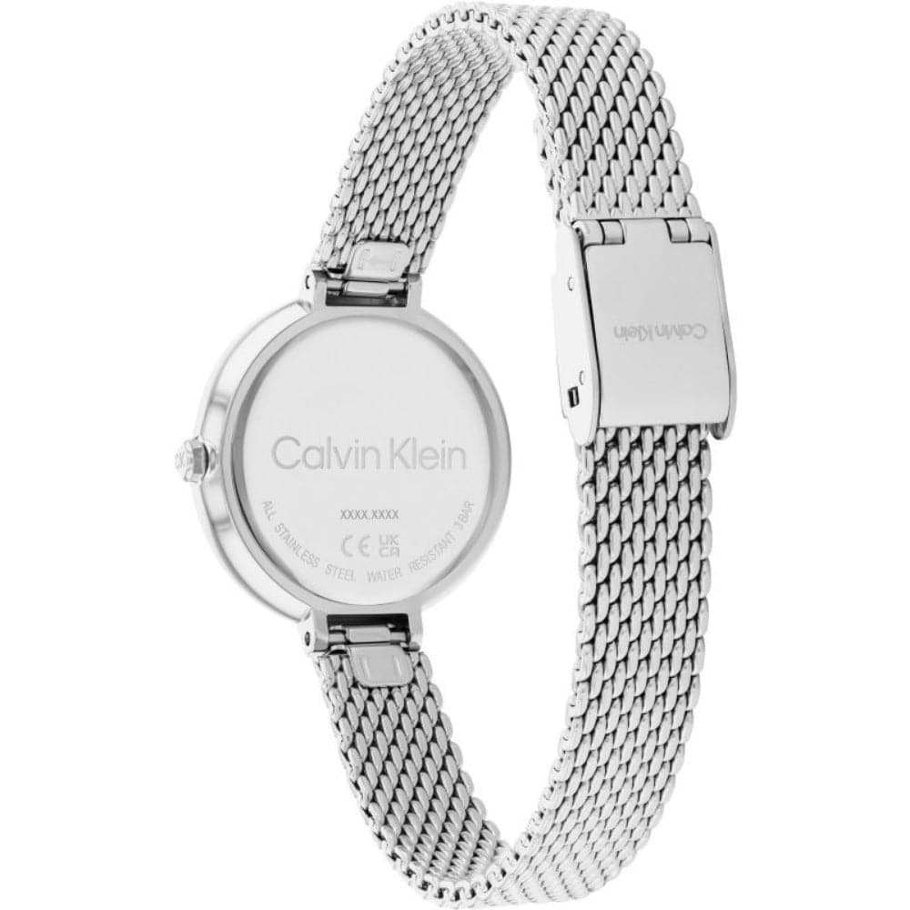 Calvin Klein Women's Minimalist Silver Milanese Strap Watch 25200082 - Elegant Accessory for Office, Date Night & Special Occasions