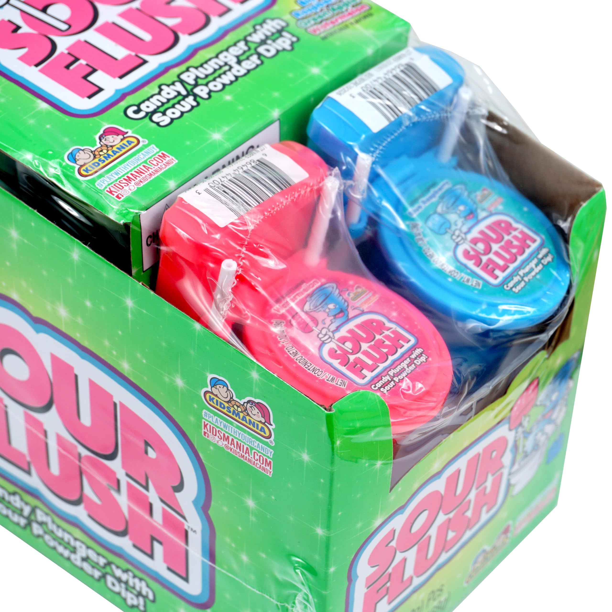 Sour Flush Toilet Candy 12-Pack - 3 Fun Flavors for Prank Gifts & Parties