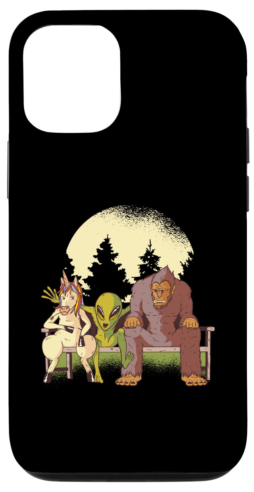 iPhone 12/12 Pro Case - Unicorn Alien Sasquatch Fantasy Creatures Myth UFO ET Design - Perfect Gift for Sci-Fi & Fantasy Lovers - Great for Daily Use, Travel & Cosplay Events