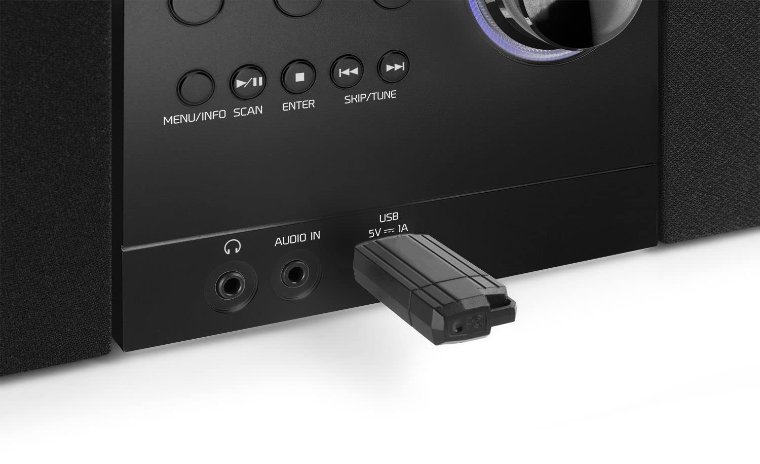 Audizio Metz HiFi Stereo System with DAB+ Digital Radio | Bluetooth 5.0 Wireless Streaming | CD Player & USB MP3 Playback | LCD Display & Remote Control | Bookshelf Speakers (Black) - Perfect for Home Audio & Entertainment Systems