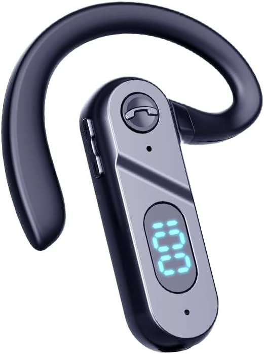 Wireless Bluetooth Headphones V5.2 - Bone Conduction On-Ear Headset with Microphone, IPX5 Waterproof, Single Ear Design for Business Calls, Sports, Driving & Outdoor Activities | Hands-Free for Workouts, Commuting & Office Use