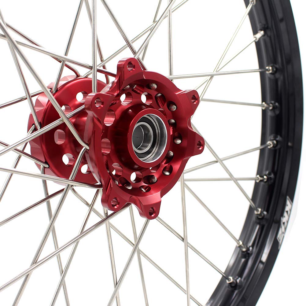 KKE 21-18 Enduro Wheels Set - Compatible with Honda CRF250R (2014-2025), CRF450R (2013-2025), CRF450L/CRF450RL (2019-2025) - CNC Hubs - Perfect for Off-Road Racing, Trail Riding & Motocross