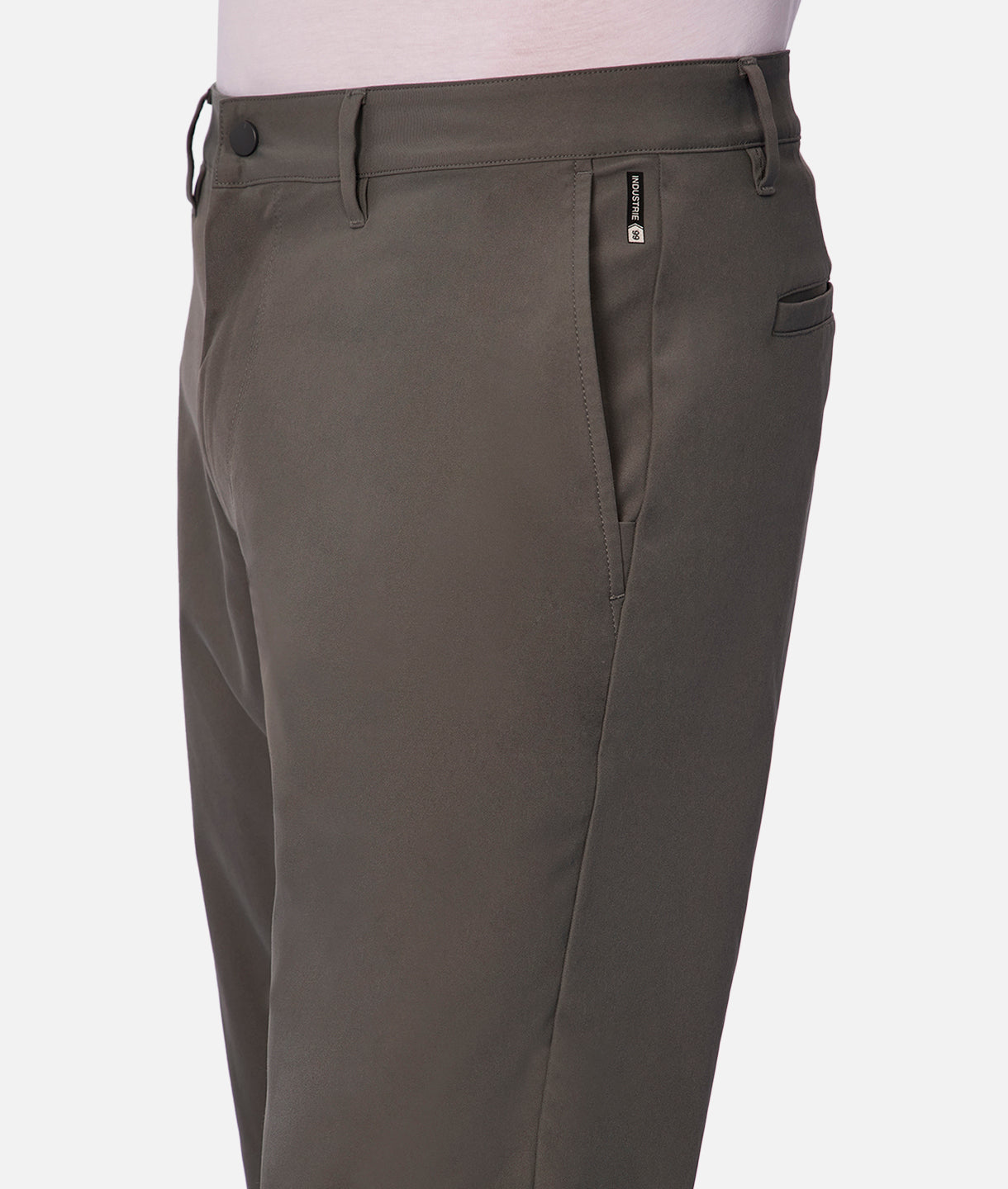 Tech Pinehurst Chino Pants for Men - Comfortable Stretch Flat Front Dress Pants in Thyme Green | Perfect for Office, Business Casual & Smart Outfits