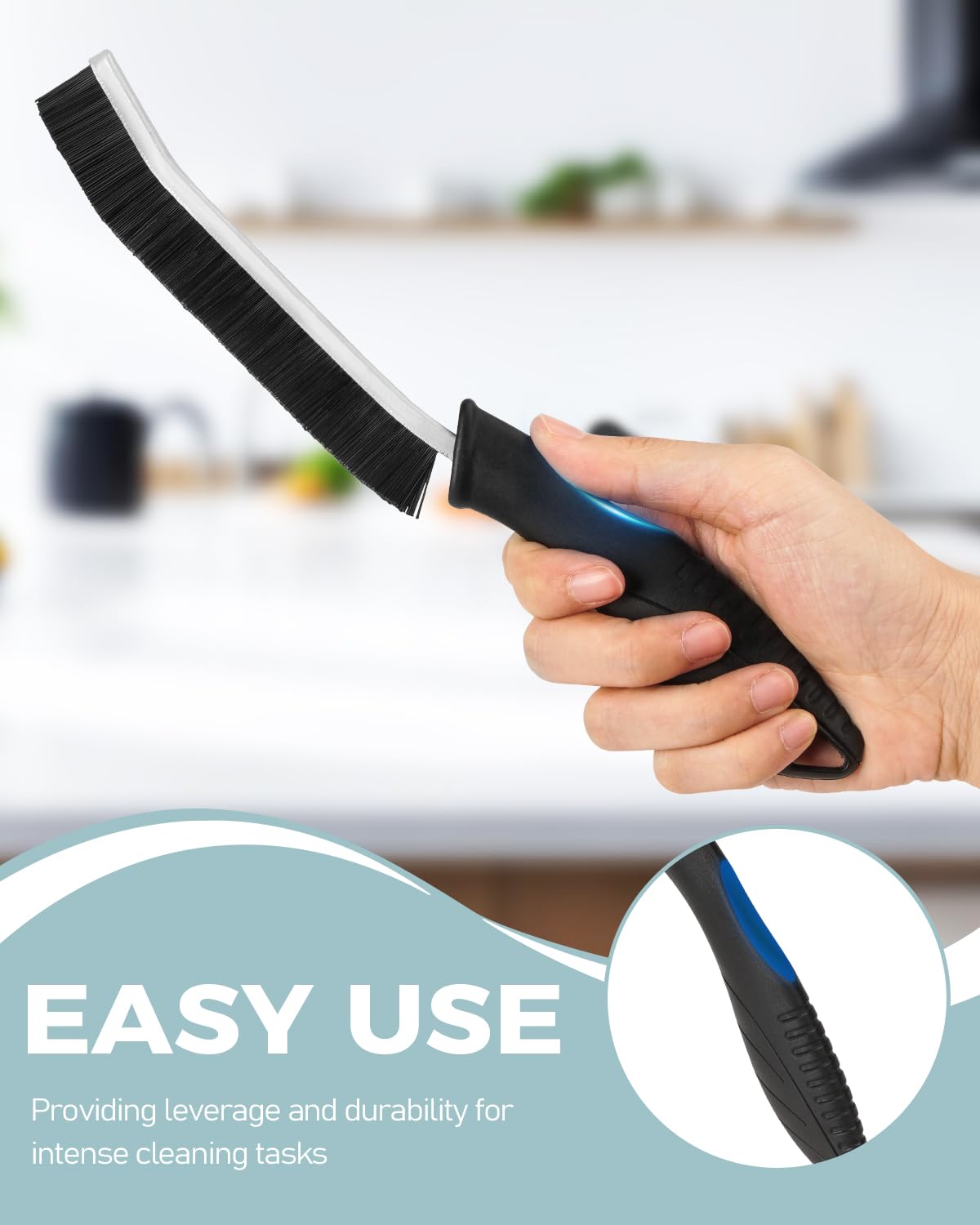 SXhyf Hard Bristle Cleaning Brush - Multi-Purpose Crevice Scrub Brush for Bathroom, Kitchen, Windows, Faucets, Toilet & Car Detailing | Heavy Duty Grout Cleaner Tool for Home Deep Cleaning Essentials