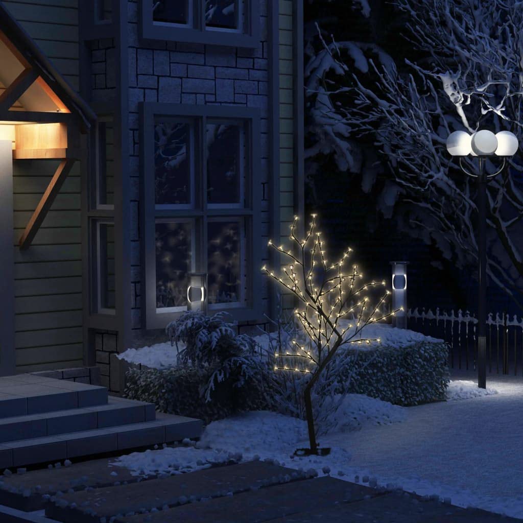 128 LED Cherry Blossom Christmas String Lights - Warm White Outdoor Lights for Christmas Tree, Valentine's Day, Wedding & Party Decor - Perfect for Eave, Garden, Wall & Indoor Holiday Decorations