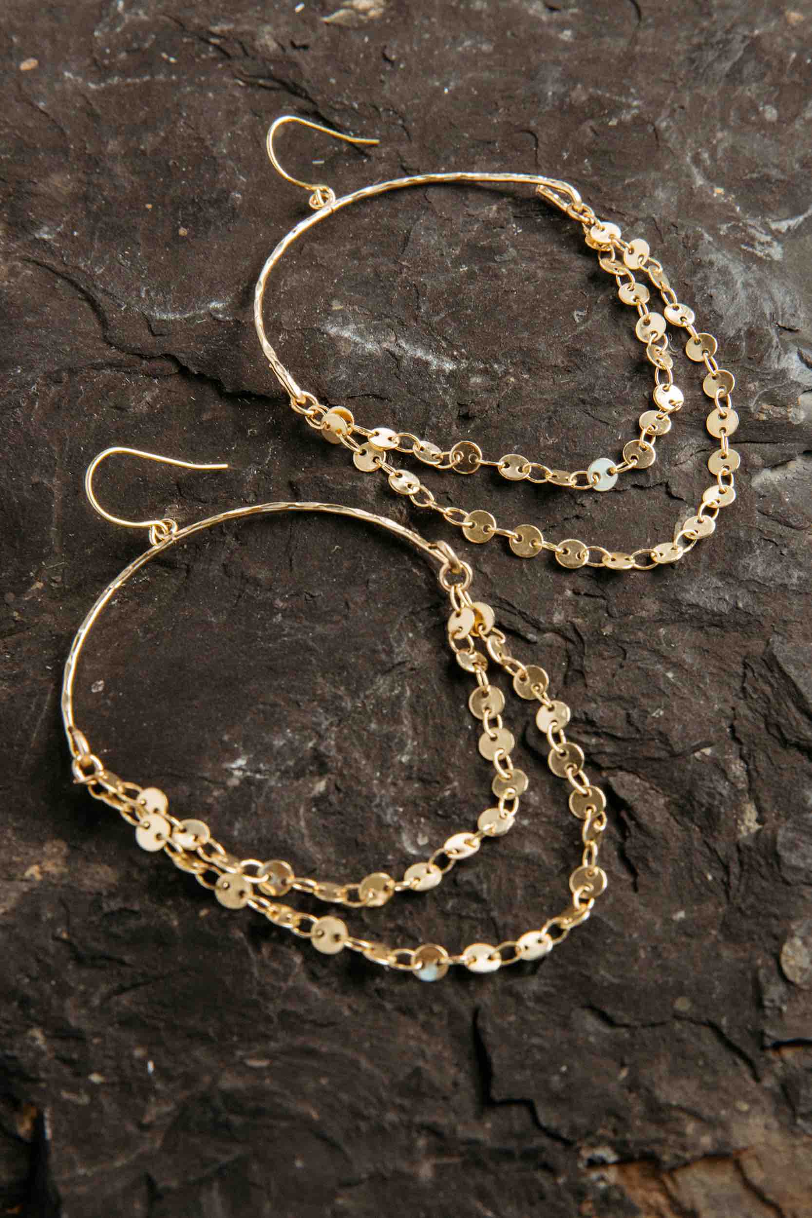 Disco Girl Gold Hoop Earrings - 14K Gold Plated Chunky Hoop Earrings for Women, Trendy Party Jewelry Gift for Her, Perfect for Night Out, Club, Festival and Special Occasions