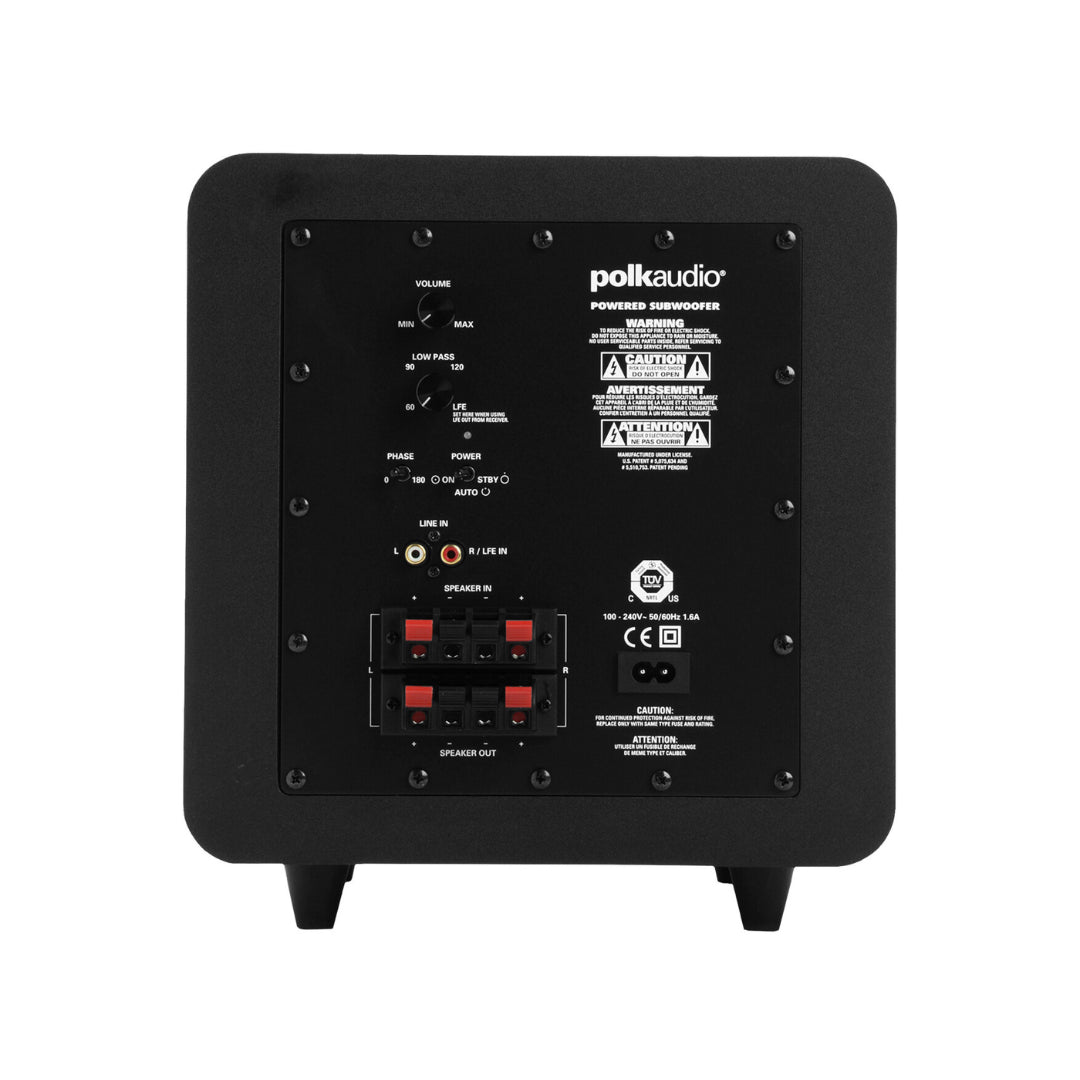 Polk Audio PSW111 Compact Powered Subwoofer - 8-Inch Home Theater Bass Speaker with Built-in Amplifier | Perfect for Movies, Music & Gaming