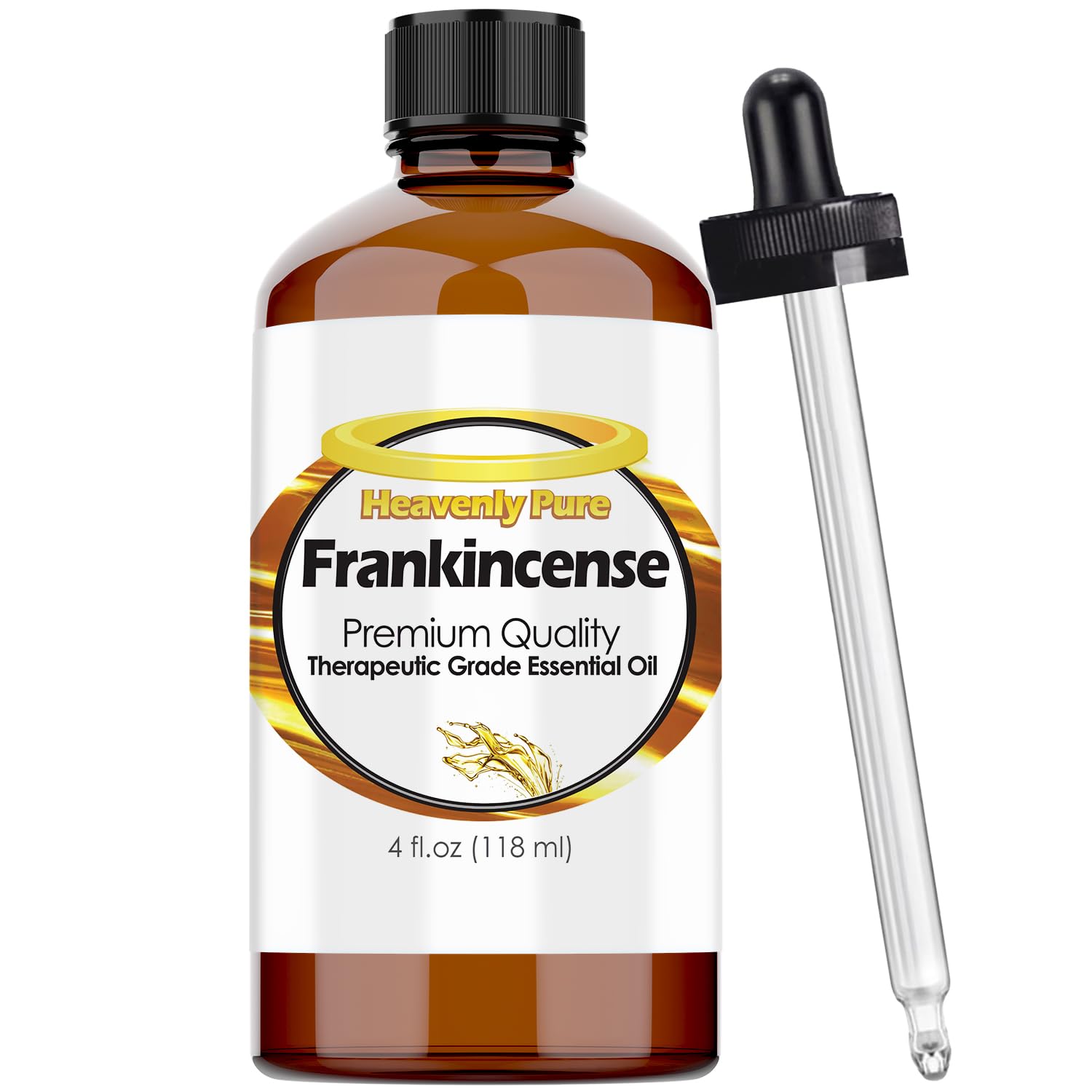 Premium Frankincense Essential Oil 4 oz - 100% Pure & Natural Therapeutic Grade Aromatherapy Oil for Relaxation, Meditation & Skin Care - Bulk Size Frankincense Oil for Diffusers, Massage & DIY Beauty Products