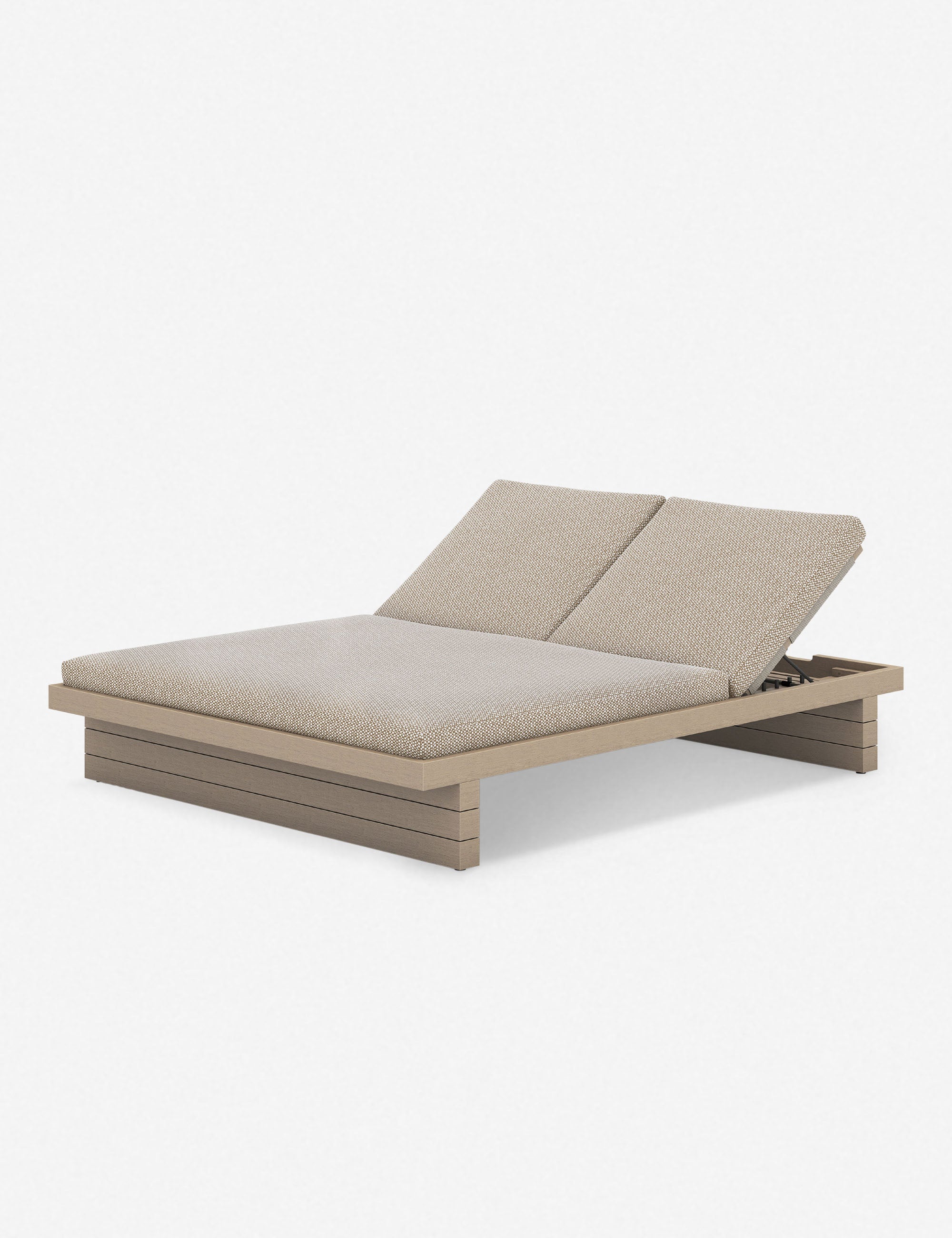 Premium Coren Indoor/Outdoor Double Chaise Lounge - Weather-Resistant Patio Furniture for Poolside, Garden, and Backyard Relaxation