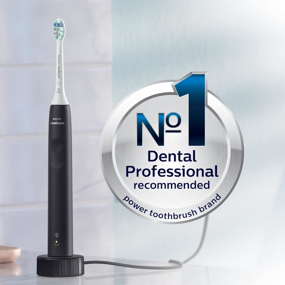 PHILIPS HX3681/24 Philips Sonicare 4100 Series Sonic Electric Toothbrush with 2 Brush Heads - Professional Teeth Cleaning for Whitening & Gum Care - Perfect for Travel & Home Use
