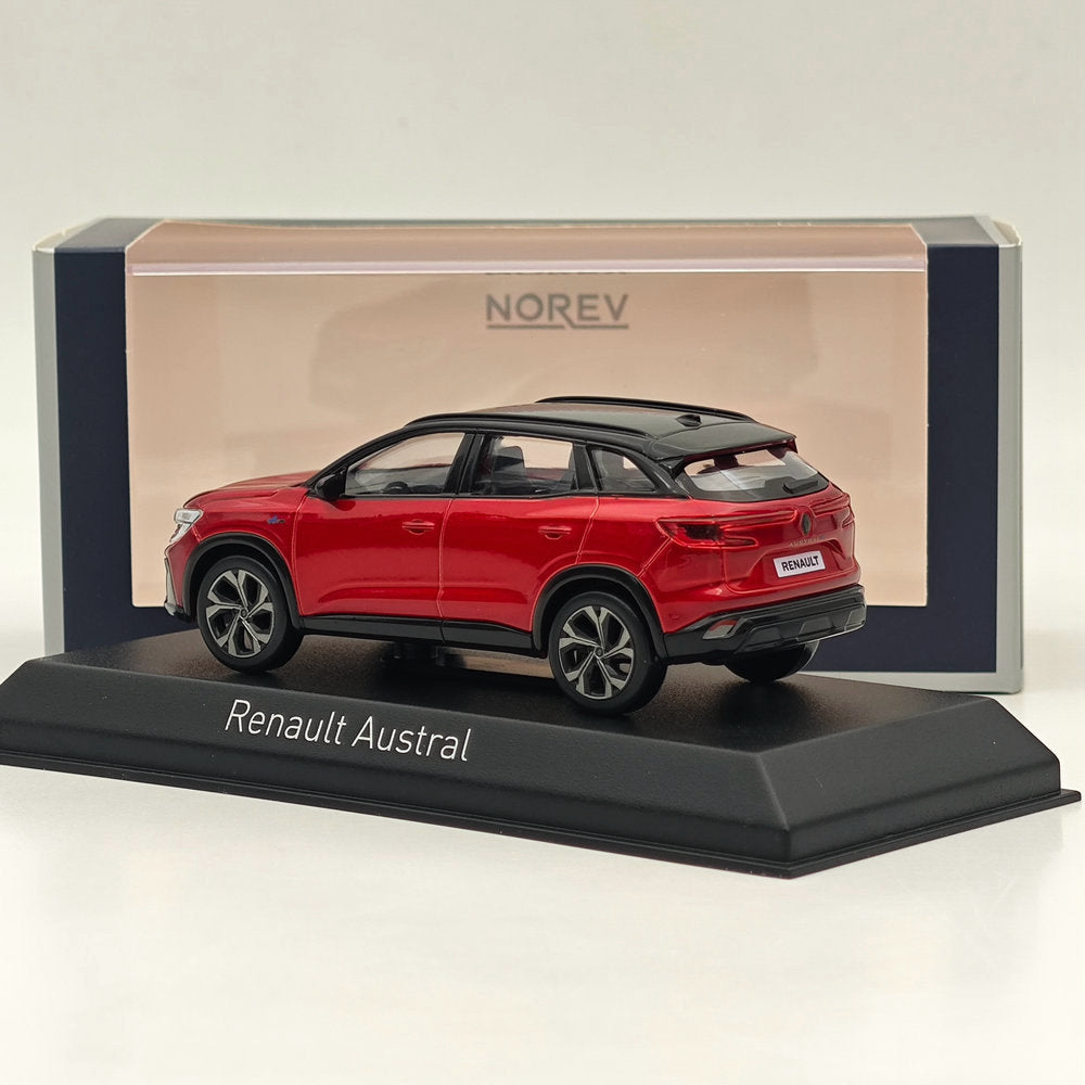 1/43 Scale Norev Renault Austral Esprit Alpine Diecast Model Car - Flame Red & Black Metallic (2022 Edition) | Collectible Vehicle for Display, Gifts, and Car Enthusiasts