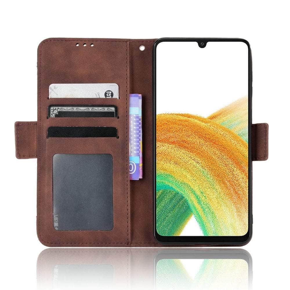 Samsung Galaxy A14 Leather Flip Case - Premium Protective Cover with Card Holder | Perfect for Work, Travel & Everyday Use