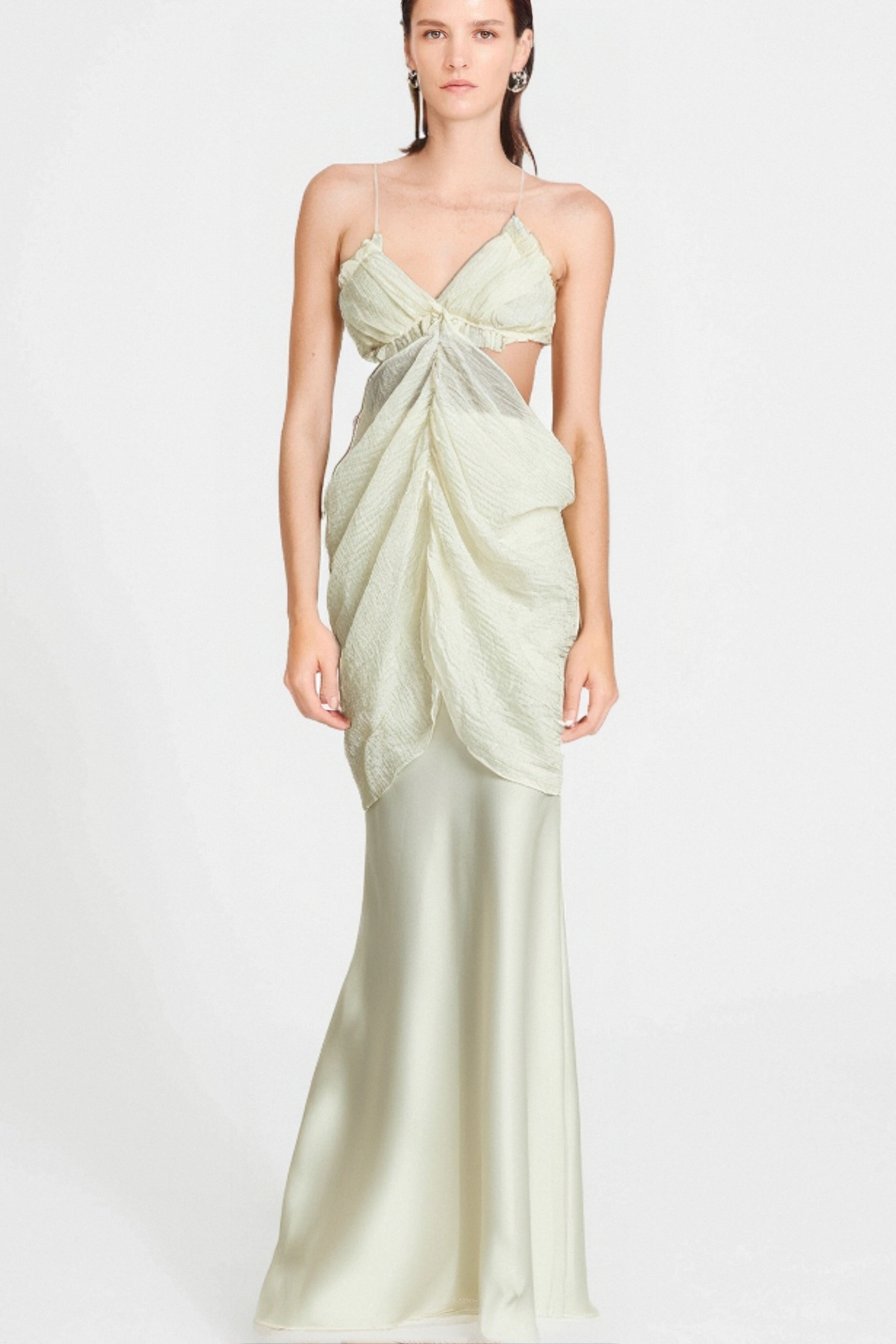 Clémence Semi-Sheer Pleated Top & Skirt Matching Set - Women's Elegant Outfit for Parties, Dates & Special Occasions