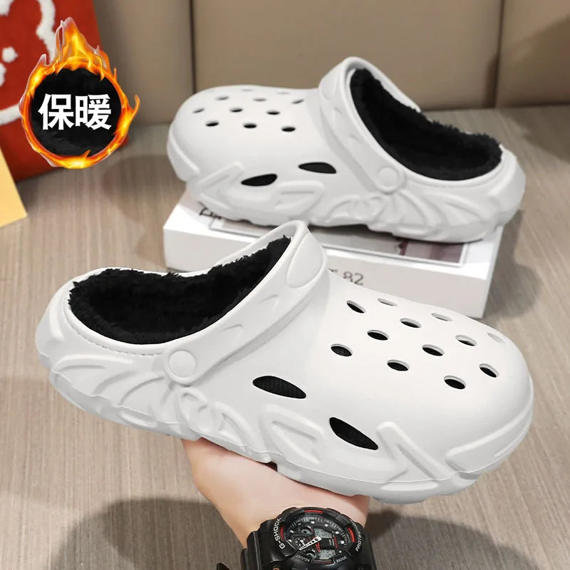 Cozy Winter Plush Fur Slippers for Men & Women - Warm Fuzzy Indoor House Shoes, Couples Matching Soft Slides for Home, Lounge & Relaxation