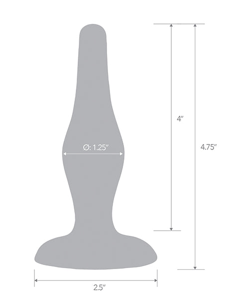 Blue Line Anal Plug - 4.75 Inch Easy Insertion Butt Plug with Smooth Silicone for Comfort - Perfect for Beginners & Anal Training - Great for Solo Play & Couples Use