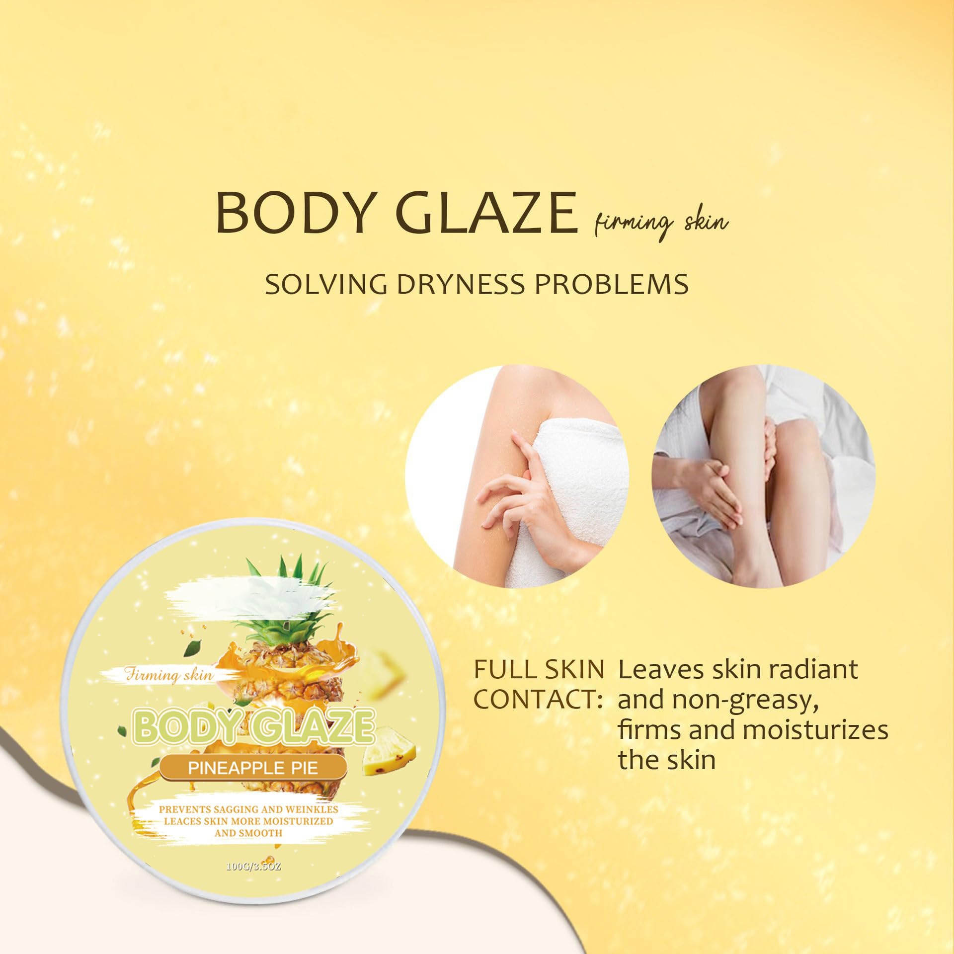 Body Glaze Body Butter Donut 3.5 oz - Deeply Moisturizing Cream for Dry Skin - Hydrating & Nourishing Body Butter for Women - Perfect for Daily Skincare & Post-Shower Hydration (E Set)