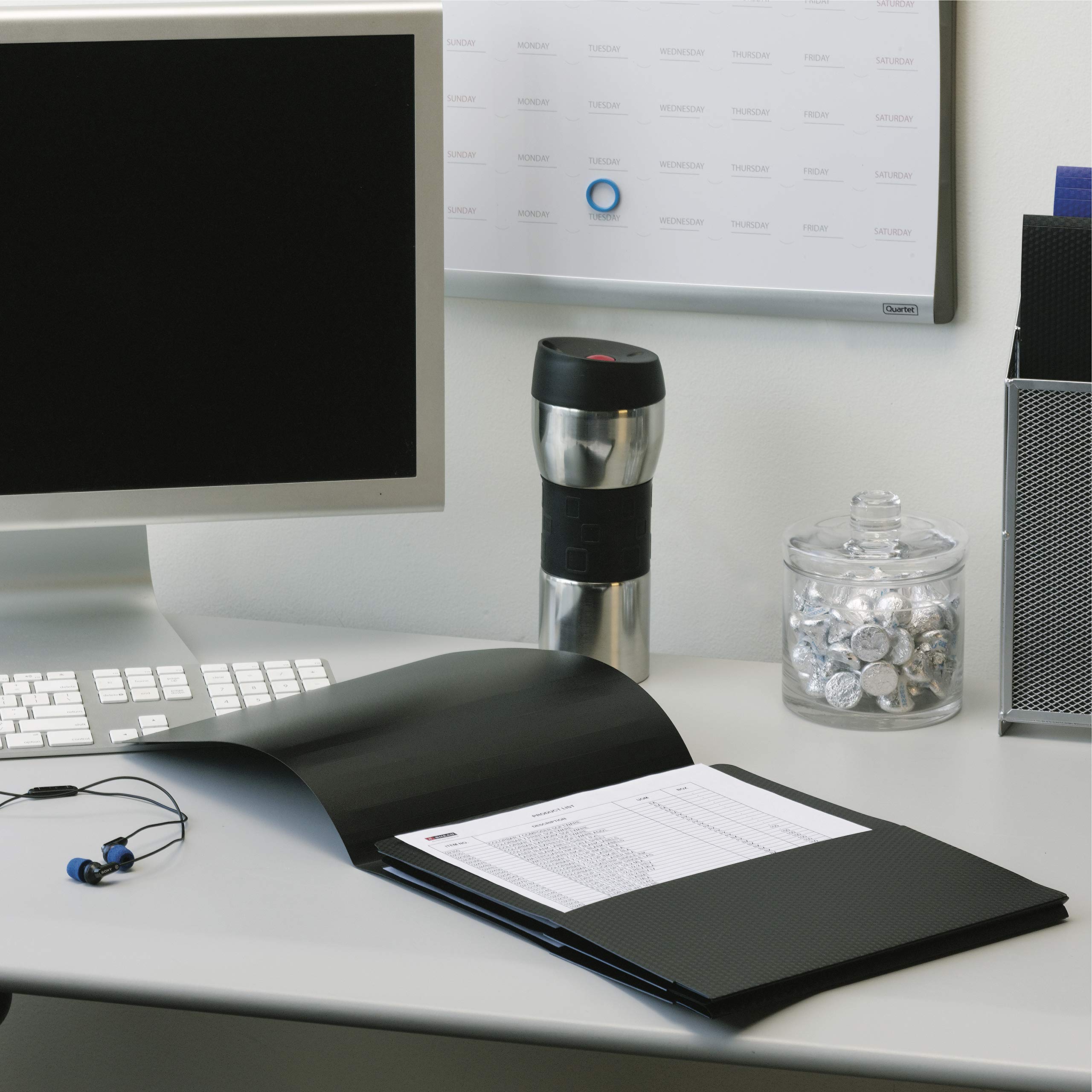 Smead 2-Pack Black Letter Size Poly Stackit File Organizers - Heavy Duty Desktop Document Holders for Office, Home, or School Organization