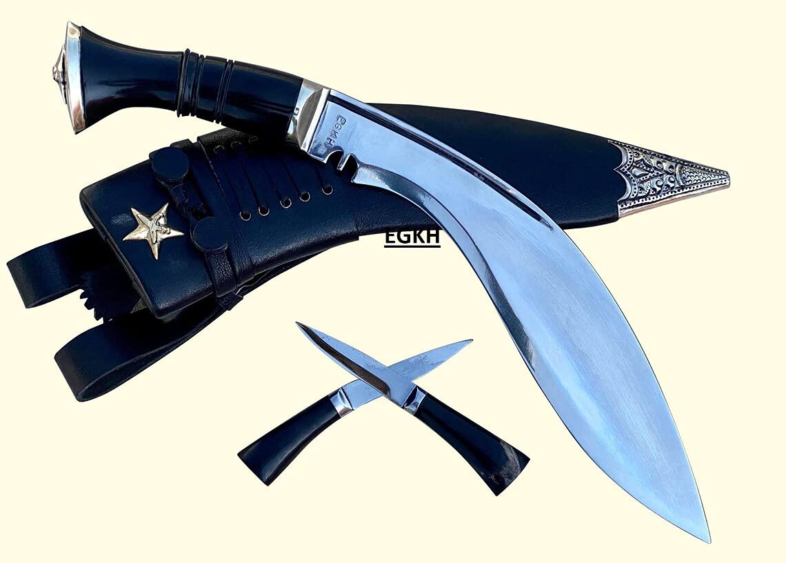 Authentic BSI Historical Khukri Knife - British Army Standard Issue Kukuri with Hand-Forged Nepalese Blade | Military Collectible & Outdoor Survival Tool for Camping, Hunting, and Display