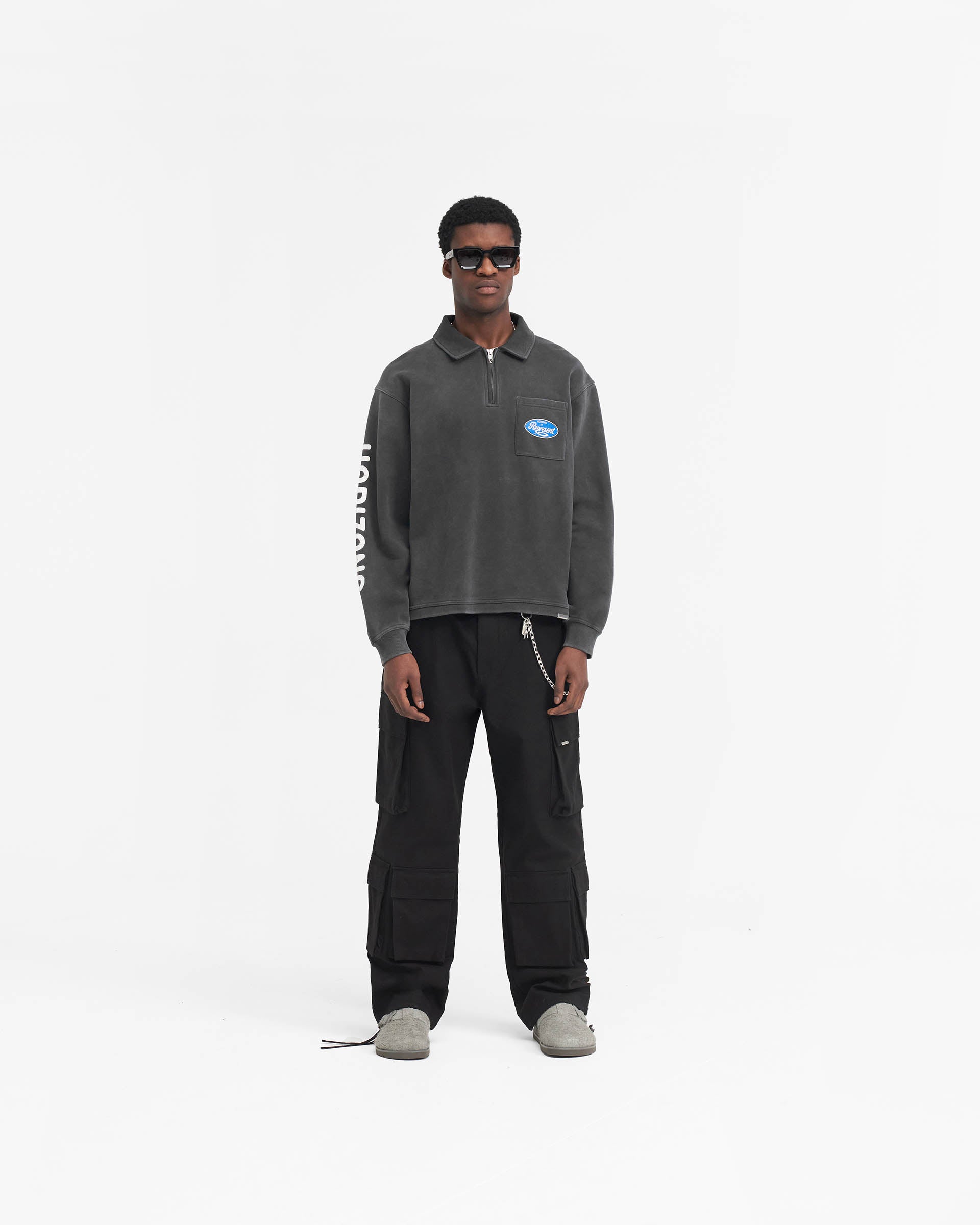 Classic Quarter Zip Sweater in Aged Black | Vintage Style Pullover for Men & Women | Perfect for Casual Outings, Layering & Fall Fashion