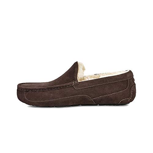 UGG Men's Ascot Slipper - Comfortable Indoor/Outdoor House Shoes with Genuine Sheepskin - Perfect for Lounging, Travel & Cold Weather