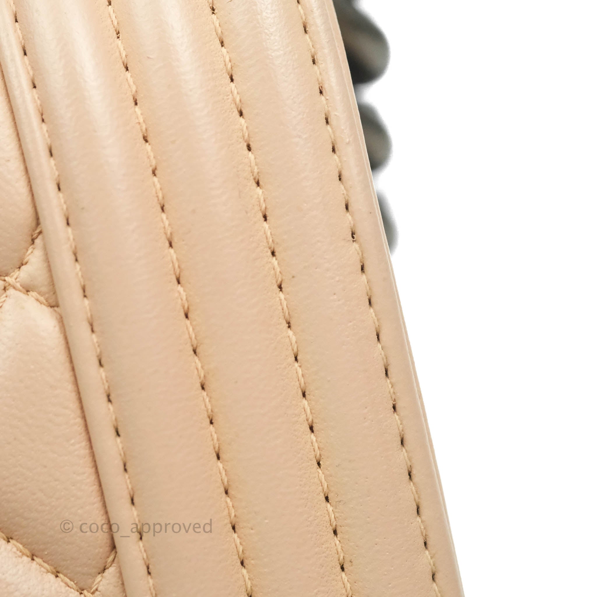 Chanel Boy Small Light Beige Pink Calfskin Bag with Ruthenium Hardware - Luxury Crossbody Purse for Women, Perfect for Date Night & Evening Events