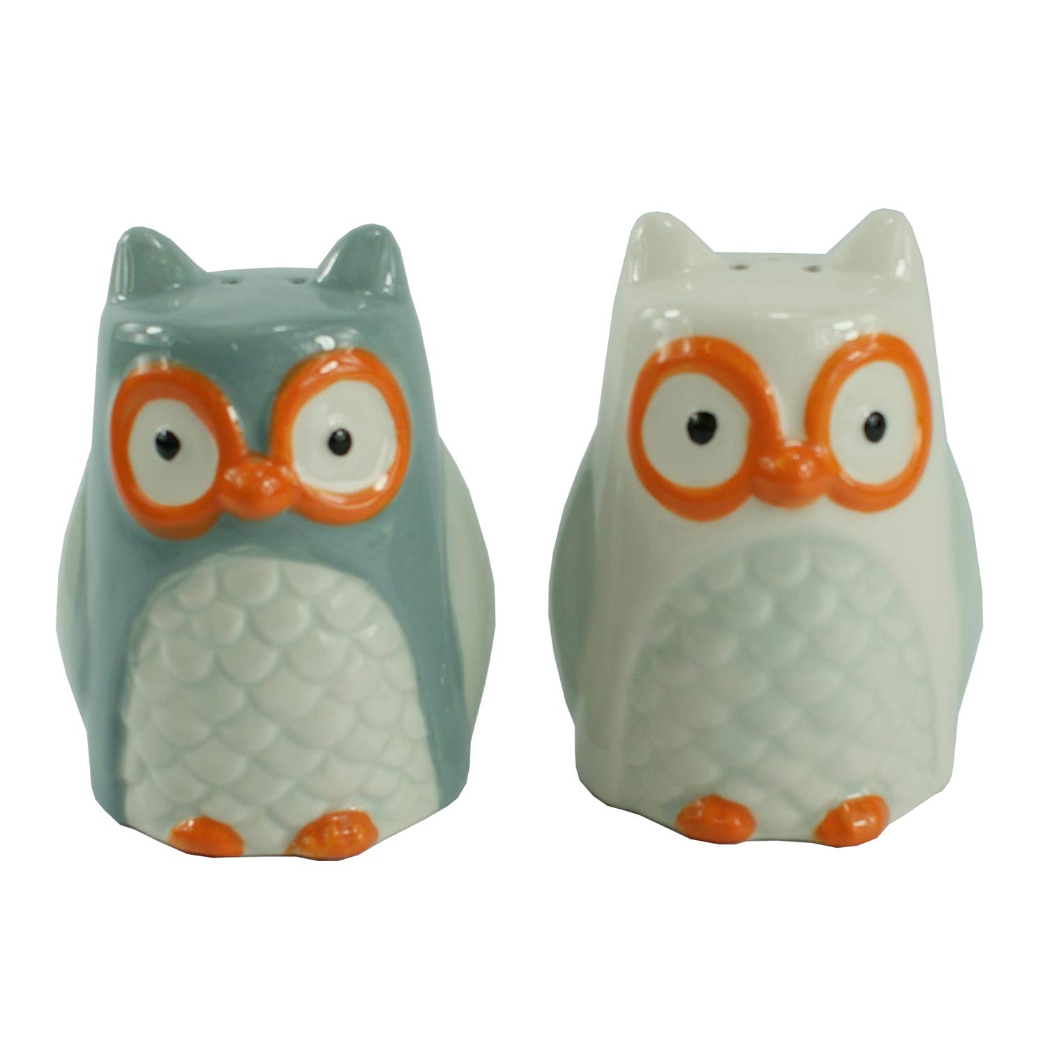 Owl Salt and Pepper Shakers Set - Ceramic Owl-Shaped Seasoning Dispensers for Kitchen & Dining Table - Perfect for Home Decor, Gift Giving, and Spice Storage