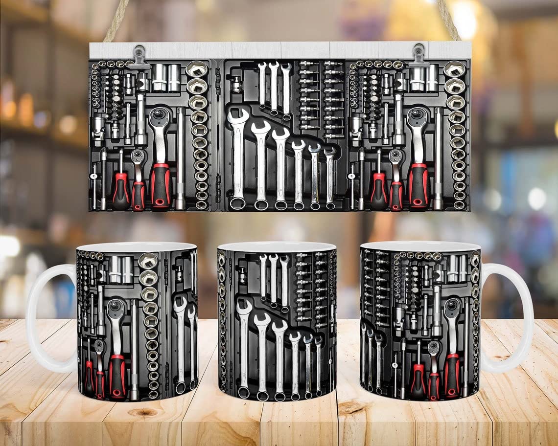 15 oz Tool Box Mechanic Mug - Durable Coffee Cup for Auto Repair Shops, Construction Sites & DIY Enthusiasts - Perfect Gift for Car Lovers & Handymen