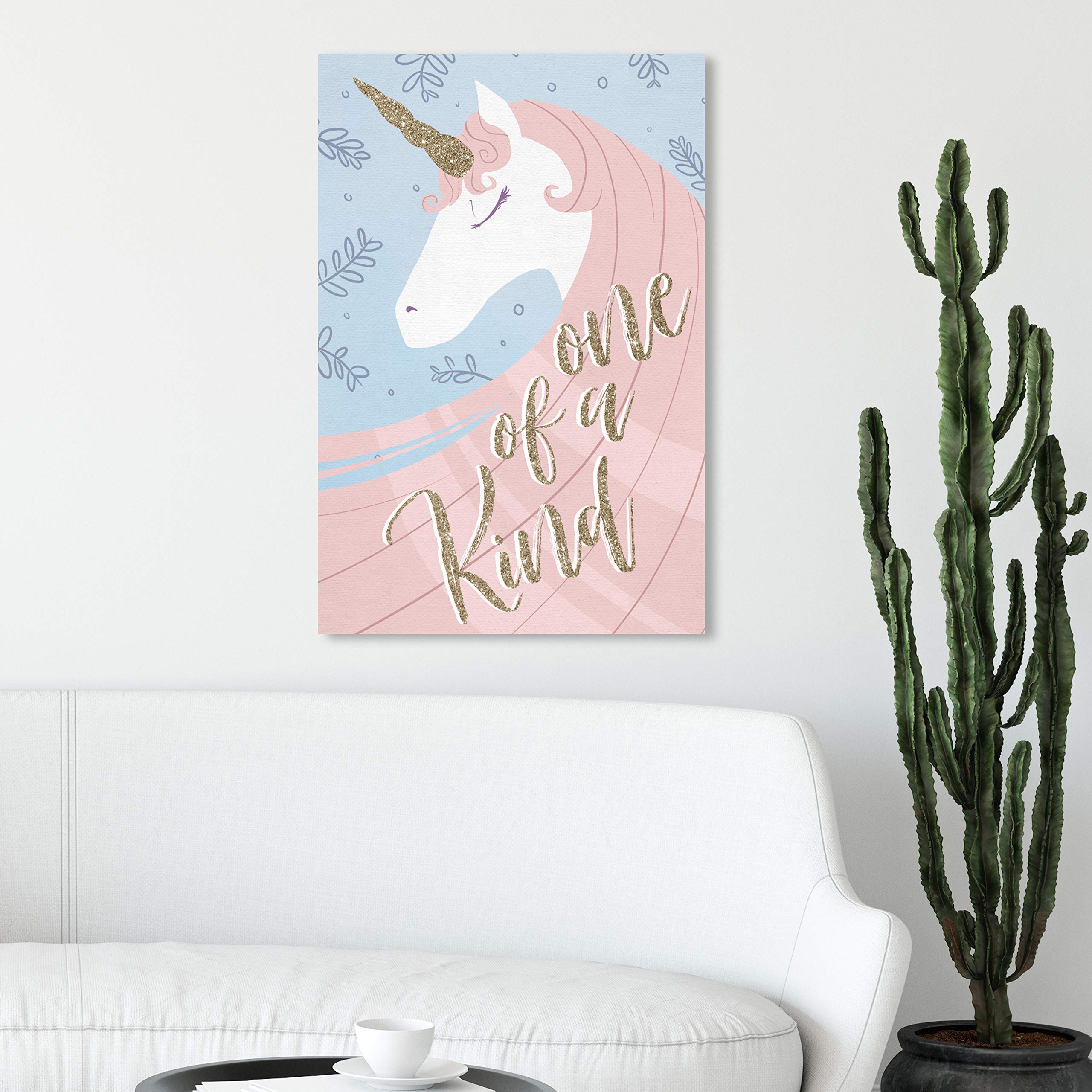 Oliver Gal Artist Co. Fantasy Wall Art Canvas Prints - 'One of a Kind' Home Décor, 20x30 Inches, Pink & Gold - Perfect for Living Room, Bedroom & Office Decor