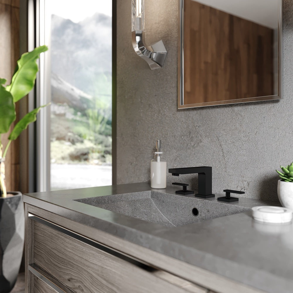 ZLINE Crystal Bay Widespread Bathroom Faucet in Matte Black - 8