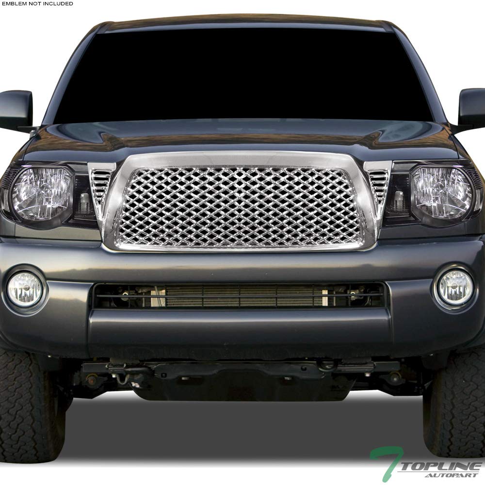 ABS Chrome Dragon Mesh Grill Guard for 05-11 Toyota Tacoma - Off-Road Protection