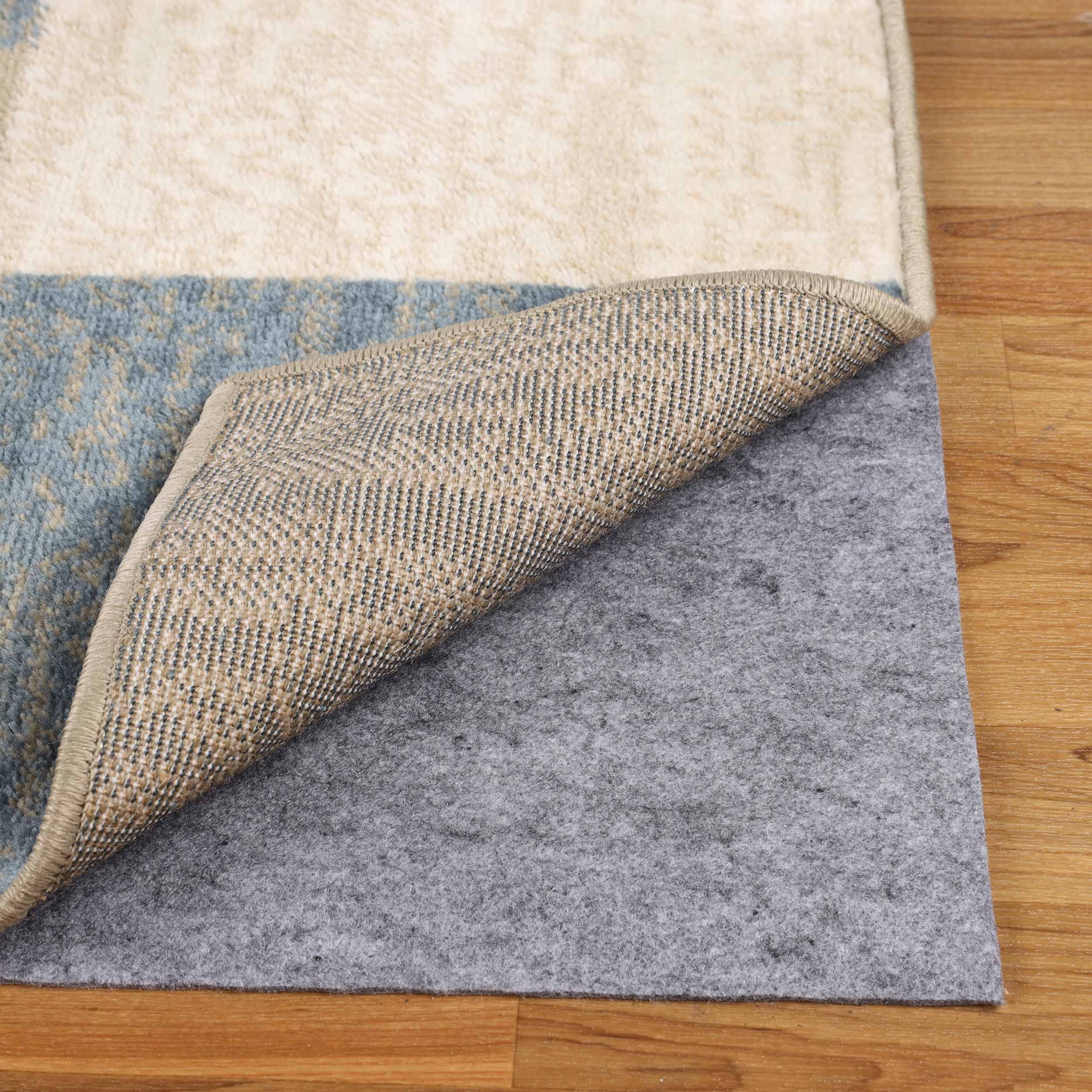 Non-Slip Floor Protector Rug Pad - Premium Polyester Felt & Rubber Grip for Hardwood, Tile & Laminate Floors - Perfect for Living Room, Bedroom & High Traffic Areas