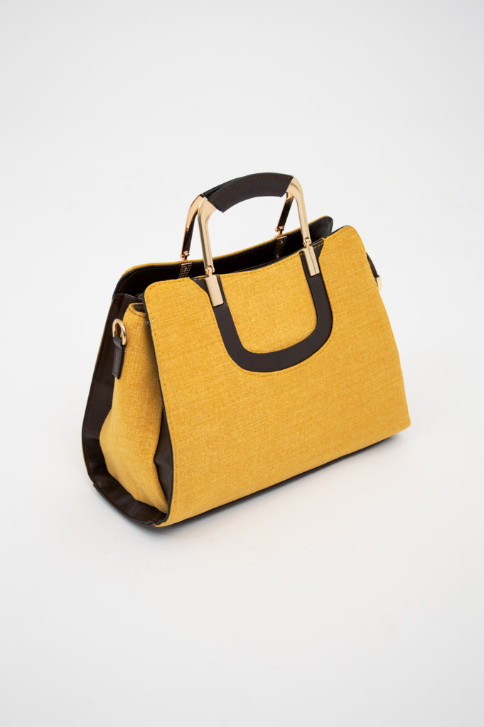 Cora Handbag 200 - Premium Leather Crossbody Bag in Mustard Yellow | Fashionable Women's Purse for Work, Travel & Everyday Use
