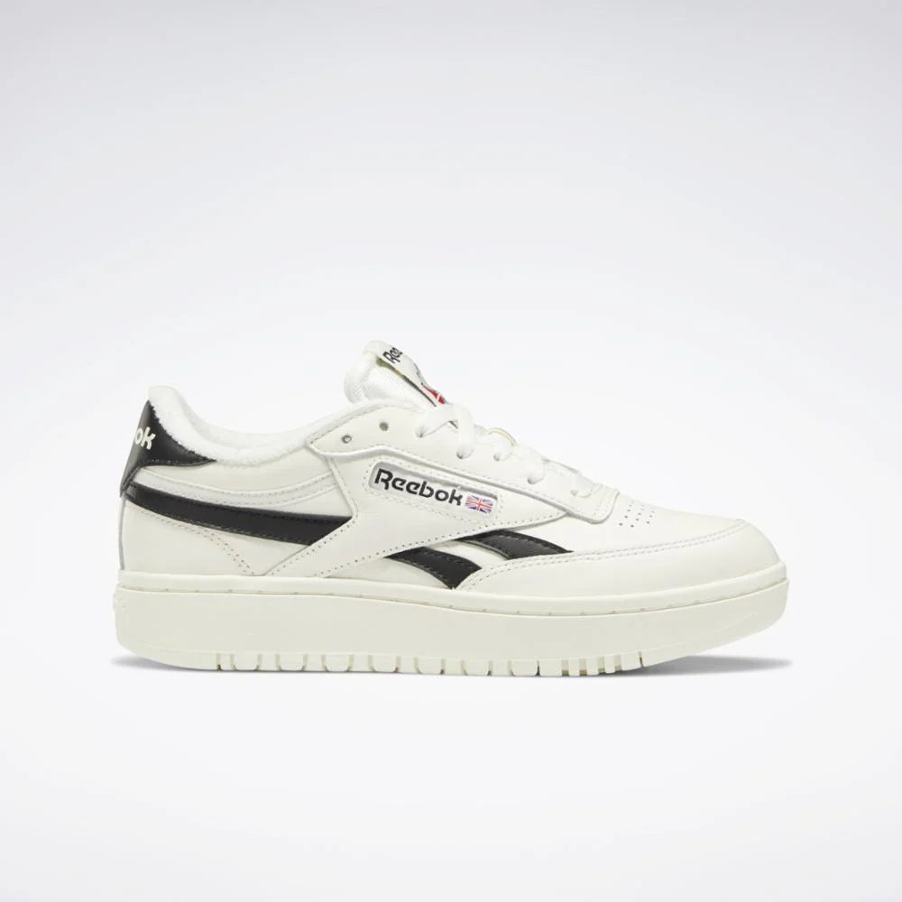 Women's Club C Double Revenge Sneakers - Vintage White Leather Tennis Shoes for Women - Comfortable Casual & Athletic Wear for Gym, Running, and Everyday Outfits
