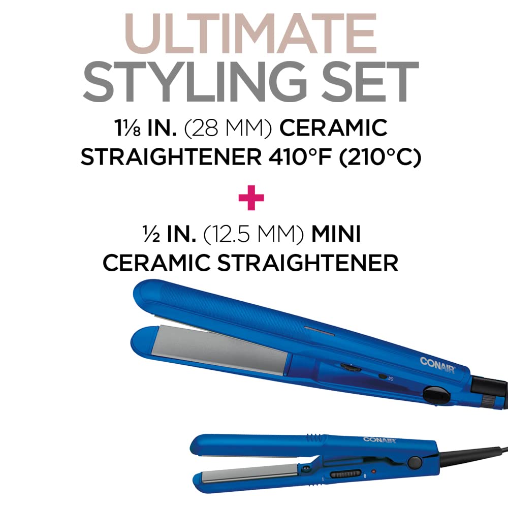 Conair Dual Voltage Travel Hair Straightener Set - 1.12